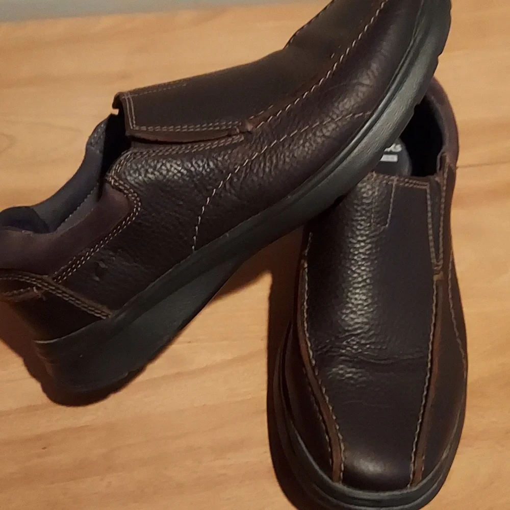 Clarks Cotrell Step Slip-On Mens Shoes Brown Size 10 Excellent Condition - Picture 3 of 4